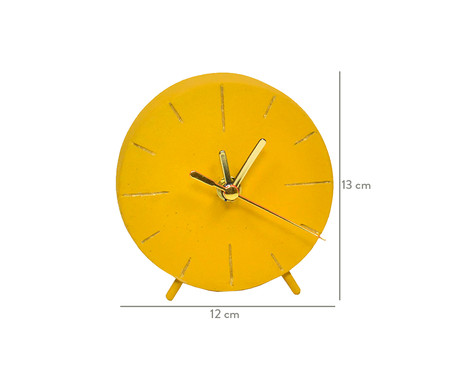 Relógio de Mesa em Cimento Bob - Amarelo | WestwingNow