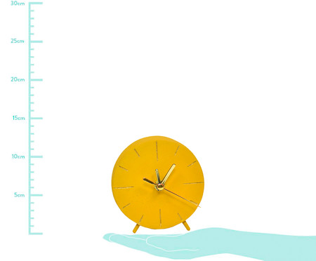 Relógio de Mesa em Cimento Bob - Amarelo | WestwingNow