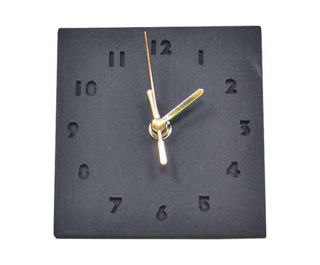 Relógio de Mesa em Cimento Mira - Preto | WestwingNow