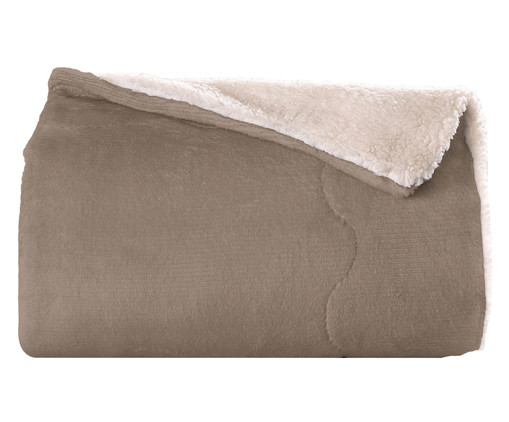Cobertor Cobersoft Plush Sherpa - Taupe, Taupe | WestwingNow