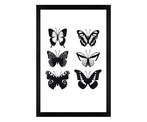 Quadro com Vidro Butterfly - 30x45cm, Preto | WestwingNow