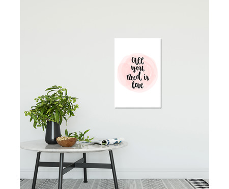 Placa Decorativa All You Need is Love - 40x60cm | WestwingNow