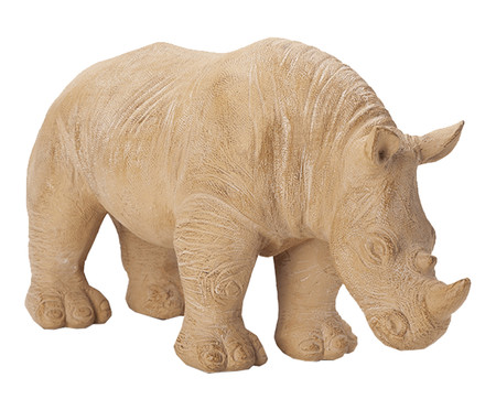 Escultura Rinoceronte  - Bege