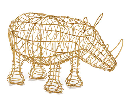 Escultura Rinoceronte - Dourado | WestwingNow