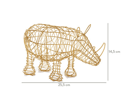 Escultura Rinoceronte - Dourado | WestwingNow