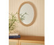 Espelho de Parede em Fibra Natural Ale - 66x51 cm, Bege | WestwingNow