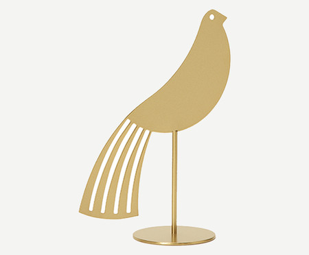 Escultura Pássaro Grazi ll - Dourado