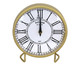 Relógio de Mesa em Metal Kayla - Dourado, Dourado e Branco | WestwingNow