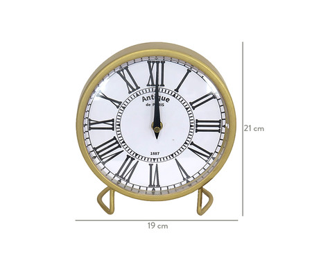 Relógio de Mesa em Metal Kayla - Dourado | WestwingNow