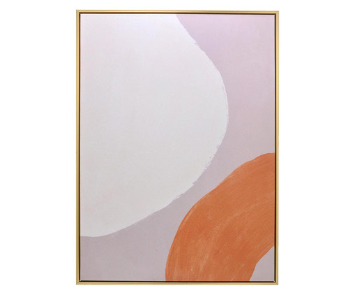 Quadro em Canvas Benjamin - 79x58cm, Cinza e Laranja e Branco | WestwingNow