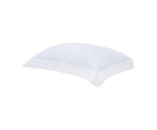Fronha Damasck Square Cetim 300 Fios - Branco, Branco | WestwingNow