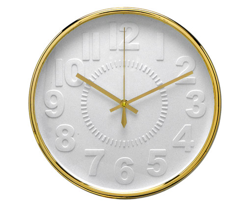 Relógio de Parede Vilma - Dourado, Branco e Dourado | WestwingNow