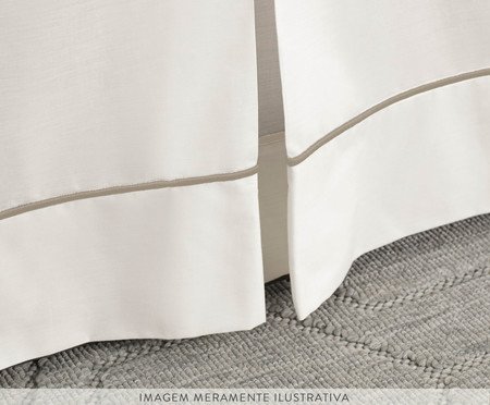 Saia para Colchão Lamone - Branco e Legno | WestwingNow