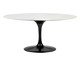 Mesa Saarinen Oval Espirito Santo Base Preta, Preto | WestwingNow