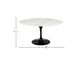 Mesa Saarinen Oval Espirito Santo Base Preta, Preto | WestwingNow