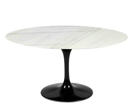 Mesa Saarinen Oval Espirito Santo Base Preta