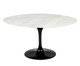 Mesa Saarinen Oval Espirito Santo Base Preta, Preto | WestwingNow