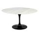 Mesa Saarinen Oval Espirito Santo Base Preta, Preto | WestwingNow