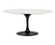 Mesa Saarinen Oval Espirito Santo Base Preta, Preto | WestwingNow