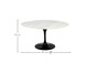 Mesa Saarinen Oval Espirito Santo Base Preta, Preto | WestwingNow