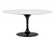 Mesa Saarinen Oval Espirito Santo Base Preta, Preto | WestwingNow