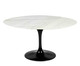 Mesa Saarinen Oval Espirito Santo Base Preta, Preto | WestwingNow