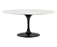 Mesa Saarinen Oval Espirito Santo Base Preta, Preto | WestwingNow