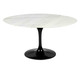 Mesa Saarinen Oval Espirito Santo Base Preta, Preto | WestwingNow