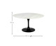 Mesa Saarinen Oval Espirito Santo Base Preta, Preto | WestwingNow