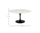 Mesa Saarinen Oval Espirito Santo Base Preta, Preto | WestwingNow