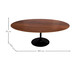 Mesa Saarinen Oval Imbuia Base Preta, Preto | WestwingNow