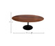 Mesa Saarinen Oval Imbuia Base Preta, Preto | WestwingNow