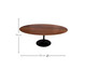 Mesa Saarinen Oval Imbuia Base Preta, Preto | WestwingNow