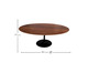 Mesa Saarinen Oval Imbuia Base Preta, Preto | WestwingNow