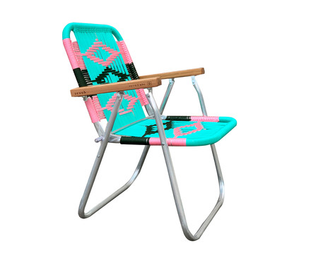 Cadeira Japú - Verde água, Rosa e Verde Musgo