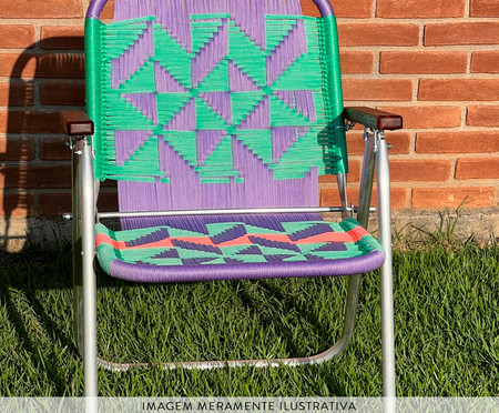 Cadeira Japú - Verde e Lilás | WestwingNow