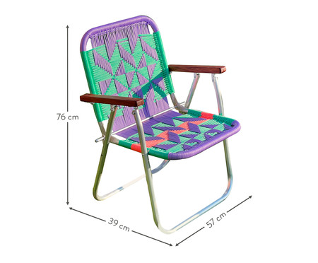 Cadeira Japú - Verde e Lilás | WestwingNow
