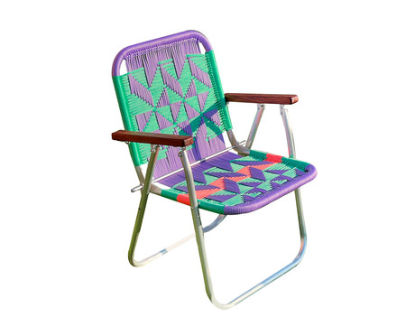 Cadeira Japú - Verde e Lilás
