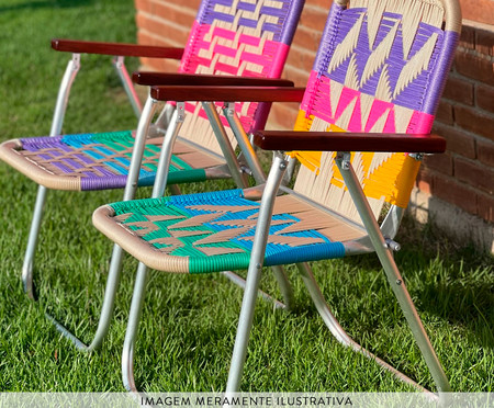 Cadeira Japú - Marfim, Rosa e Lilás | WestwingNow