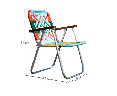 Cadeira Japú - Azul Claro e Colorido | WestwingNow