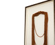 Quadro Artesanal com Vidro Colar Bolas em Madeira - 60x180cm, Bege | WestwingNow