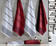 Jogo de toalha Cannes - Vermelho e Branco, Branco | WestwingNow
