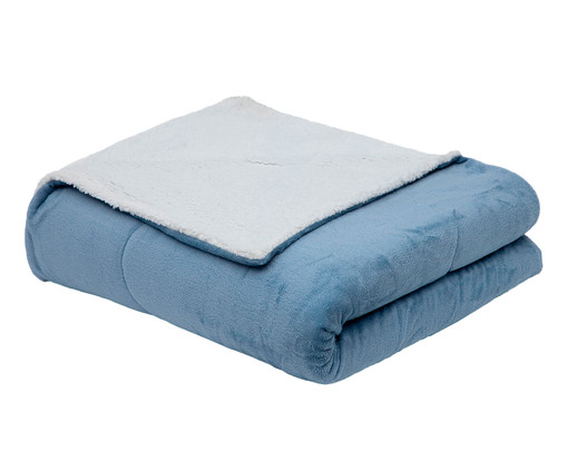 Cobertor Plush Sherpa - Céu, Azul Céu | WestwingNow