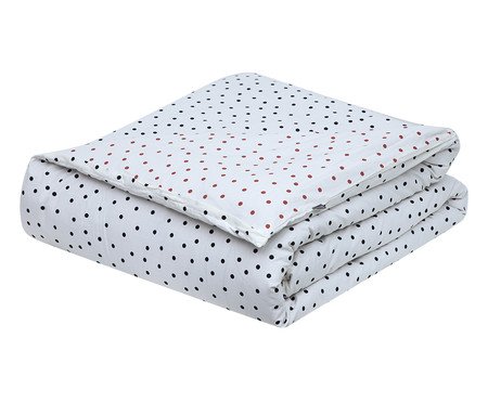 Duvet Dupla Face Dots Grafite com Acobreado - 100% Algodão | WestwingNow