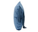 Almofada em Veludo com Franjas Poncho Celeste - 50X50cm, Azul | WestwingNow
