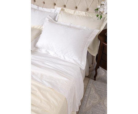 Fronha Finesse Bordado Branco 400 Fios - 70X50cm | Westwing