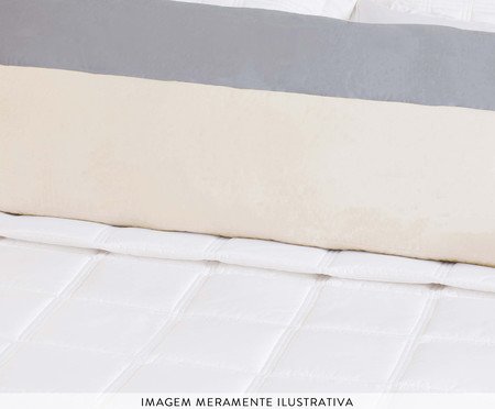 Fronha Acetinada Abraço Finesse Branco 400 Fios - 150X50cm | Westwing