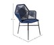 Cadeira Tropicália em Corda Náutica - Azul Marinho e Preto, azul | WestwingNow