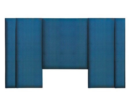 Jogo de Cabeceira Modular Veludo Autoadesivas Bauhaus II - Fusion Azul | WestwingNow