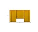 Jogo de Cabeceira Modular Veludo Autoadesivas Bauhaus II - Amarelo, Amarelo | WestwingNow